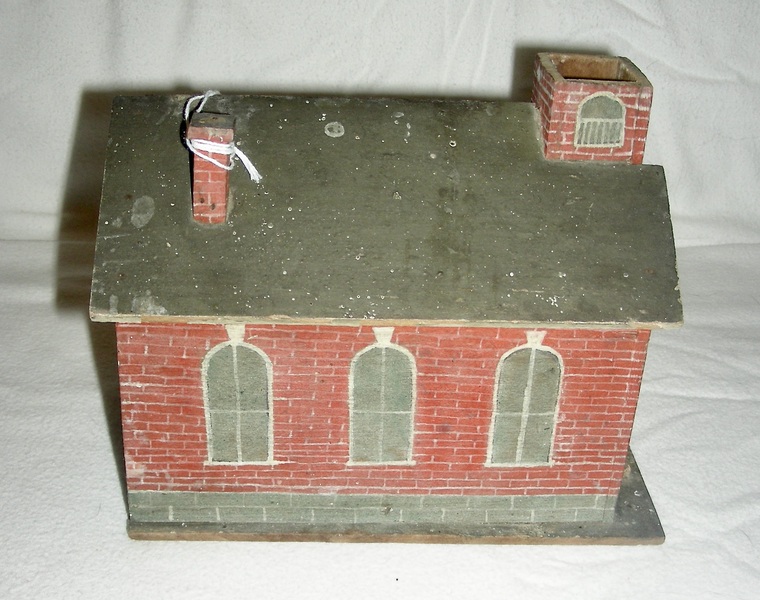 Small Wooden Cigar Box Church