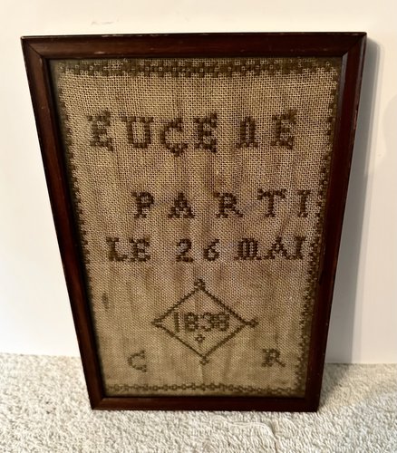 Miniature French (Canadian?) Sampler,1838
