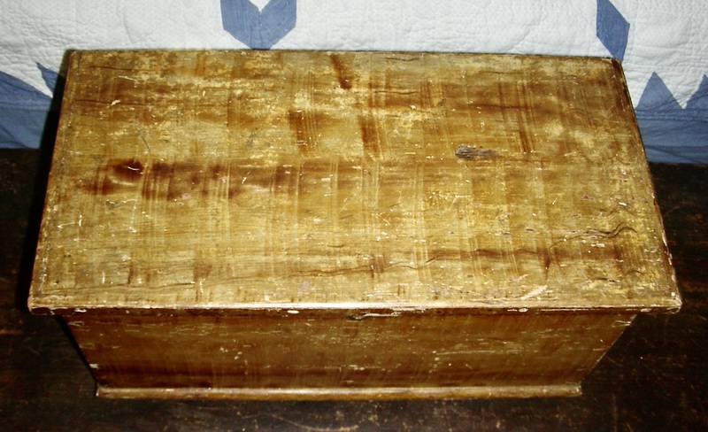 Grain Painted Mini PA Blanket Chest, c1840