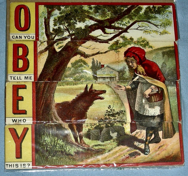 7 Moralistic Slice Puzzles Late 19th C