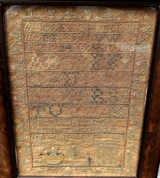 Elizabeth Robins Sampler w/ House 1819