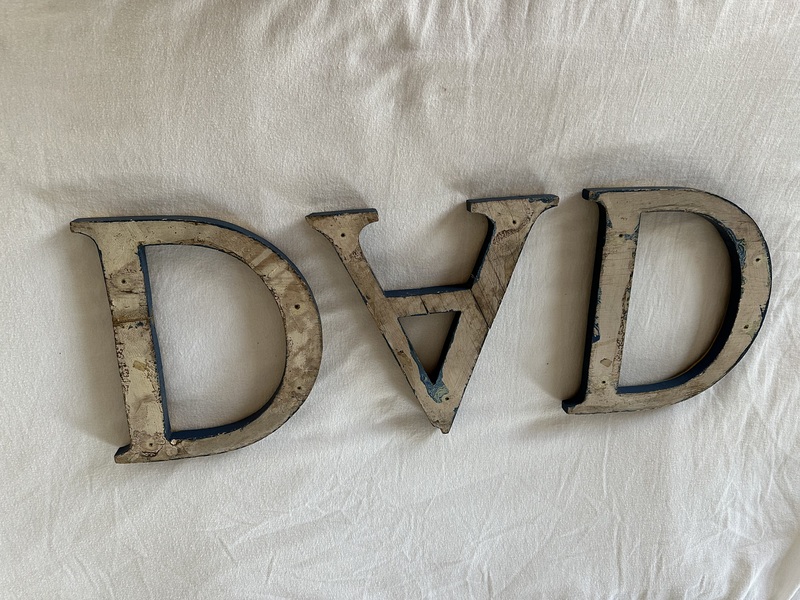 3 Gilded Wooden Letters D A D