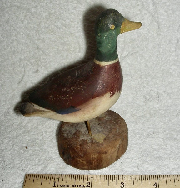 Small Standing Mallard Duck Carving