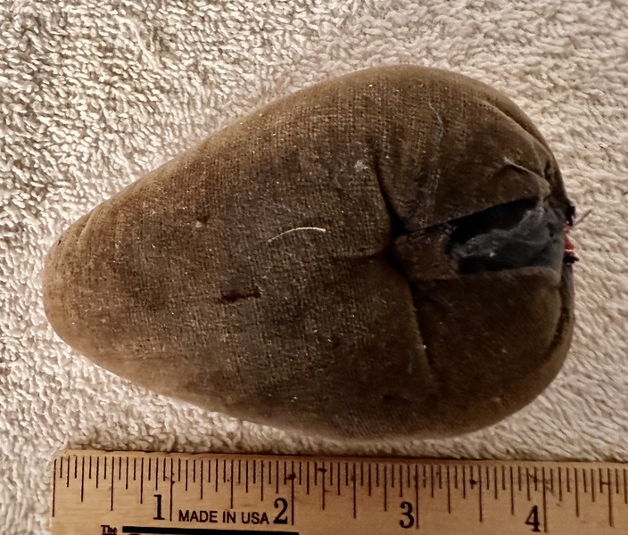 Strawberry Shaped Velvet Pincushion