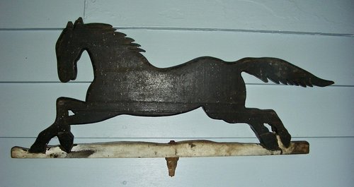 Wooden Running Horse Weathervane Fragment