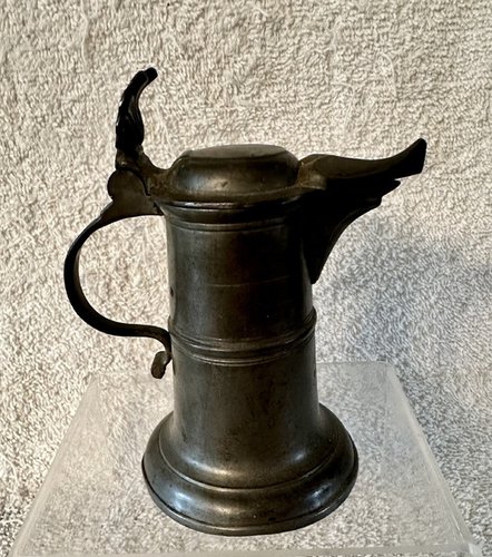 Small 18th C. Pewter Holy Water Jug