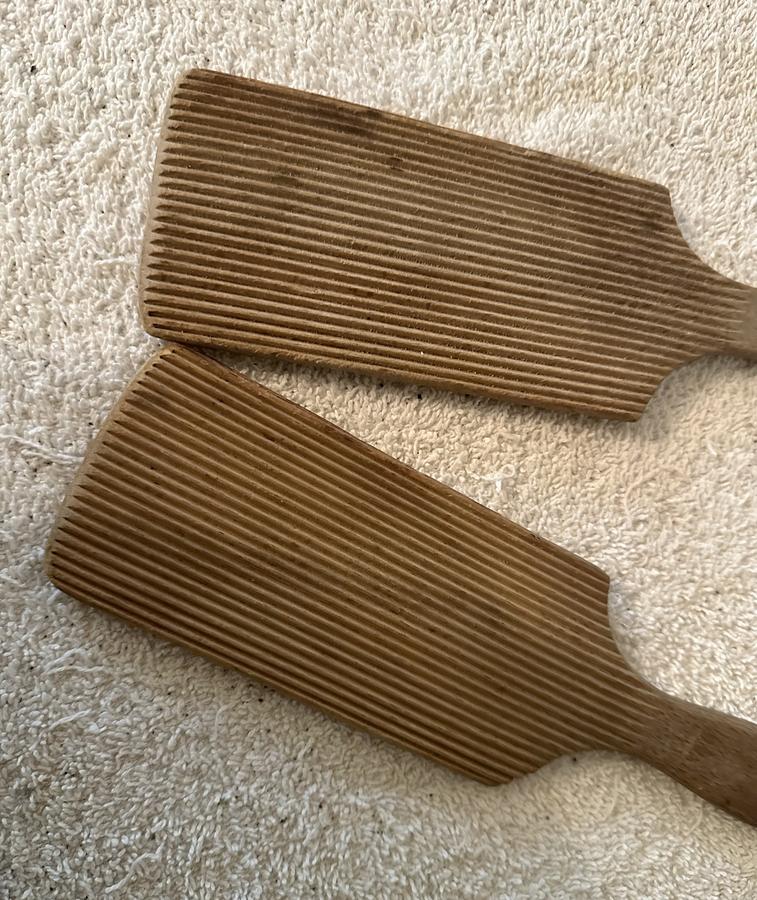 2 Wooden “Scotch Hands” Butter Paddles