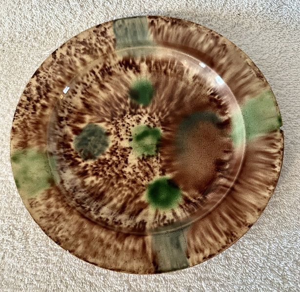 9" Splotch Decorated Wheildon Plate