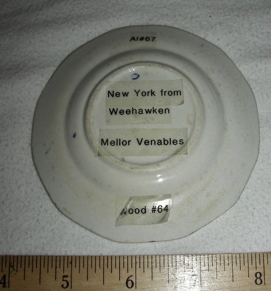 Am Hist Staffordshire Cup Plate:NY from Weekhawken