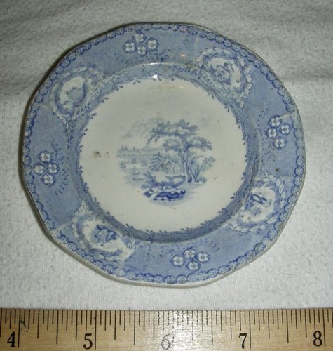 Am Hist Staffordshire Cup Plate:NY from Weekhawken