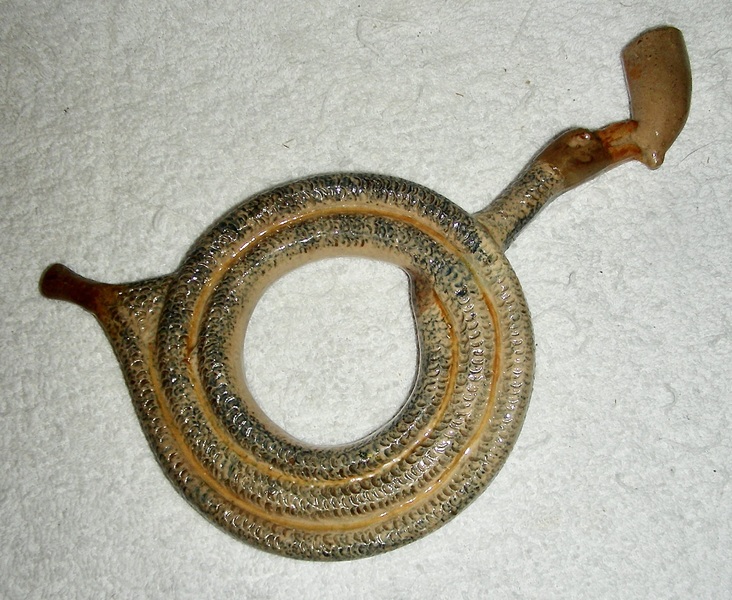 Pratt Decorated Ceramic Pipe w/Duck Head