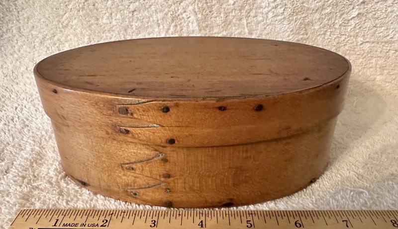 7 5/8” Oval 5 Finger Pantry Box Orig.Surface