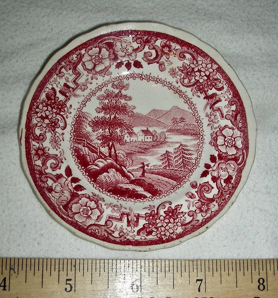 Am. Hist. Staffordshire Cup Plate: Hudson River