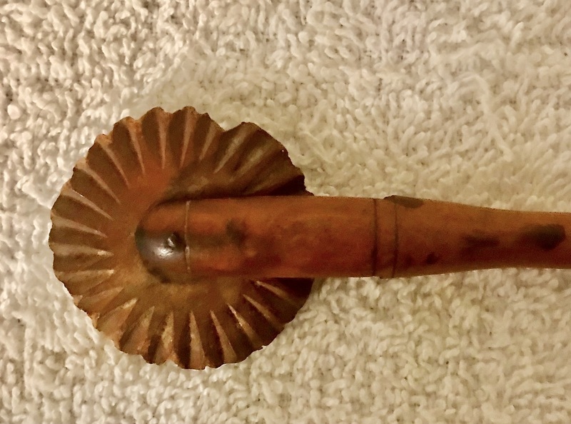 Wooden Pie Crimper 19th C