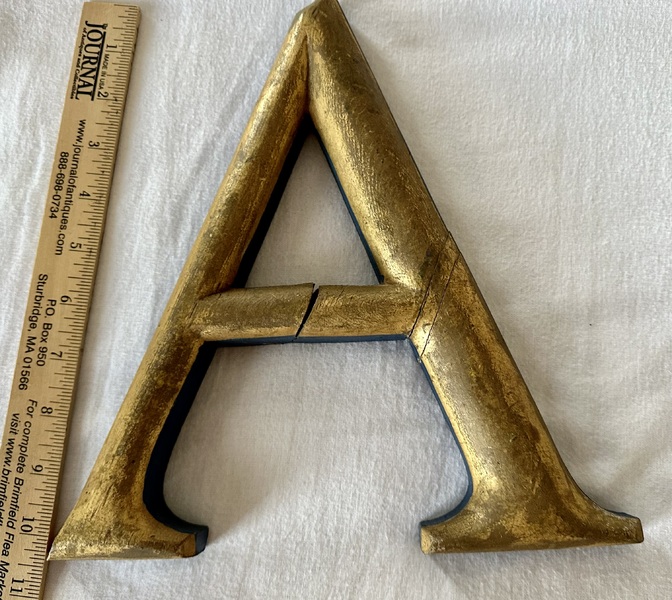 3 Gilded Wooden Letters D A D