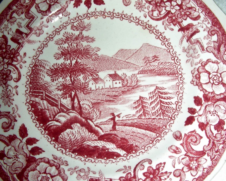 Am. Hist. Staffordshire Cup Plate: Hudson River
