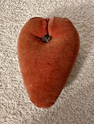 Strawberry Shaped Velvet Pincushion