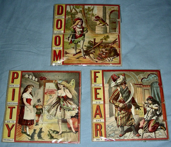 7 Moralistic Slice Puzzles Late 19th C