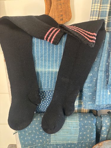 Antique Pennsylvania Amish Wool Child Stockings