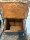 19th Century Old Blue Paint Wood Wall Box