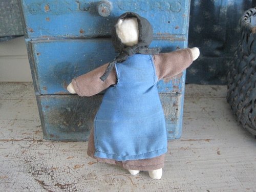 Vintage Ohio Amish Cloth Little Church Rag Doll