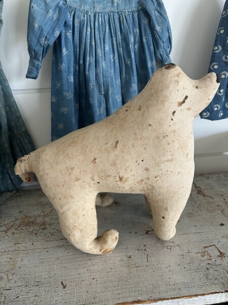 Old Amish Large Hand Made Cloth Dog
