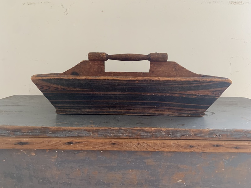 Mid 19th C. Grain painted carrier