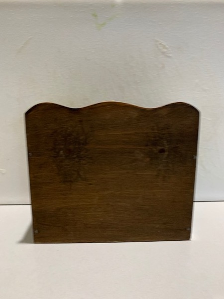 Hanging wooden salt box