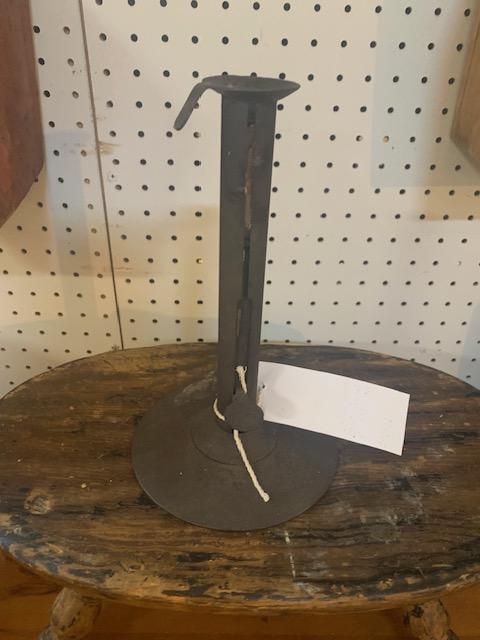 19th century hog scraper candle stick