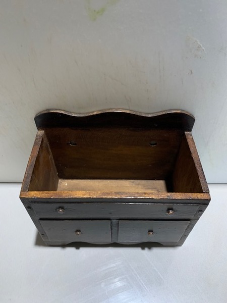 Hanging wooden salt box