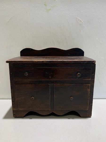 Hanging wooden salt box