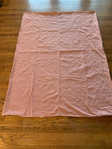 early homespun feather bed cover