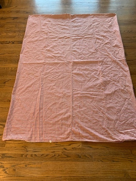 early homespun feather bed cover