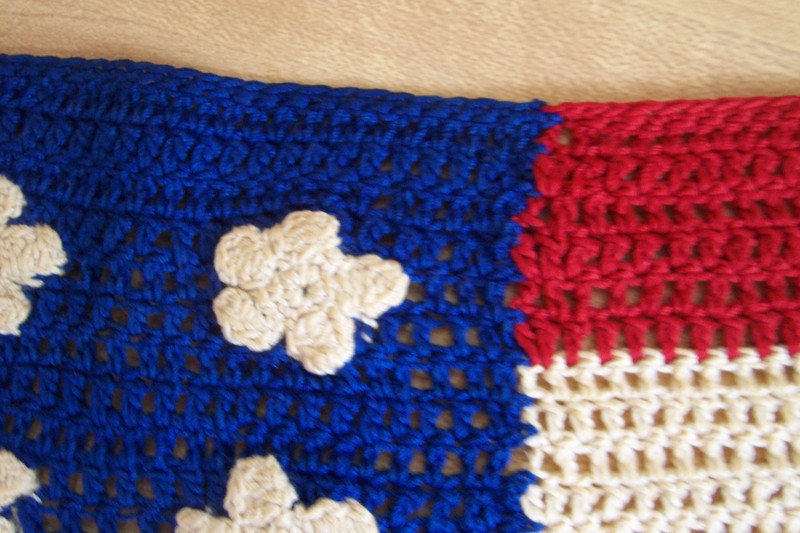 48 stars crocheted American Flag