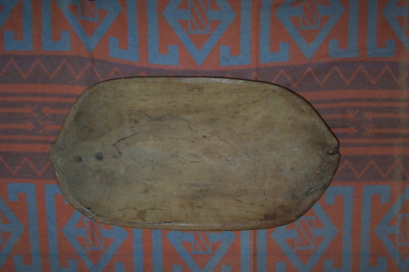 well loved and used early primitive trencher