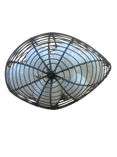 Wire Ware Chicken Shaped Egg Basket with Eggs