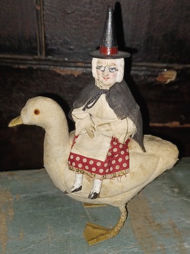 Witch on Goose Candy Container