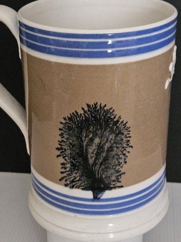 Large English Mocha Mug with Seaweed