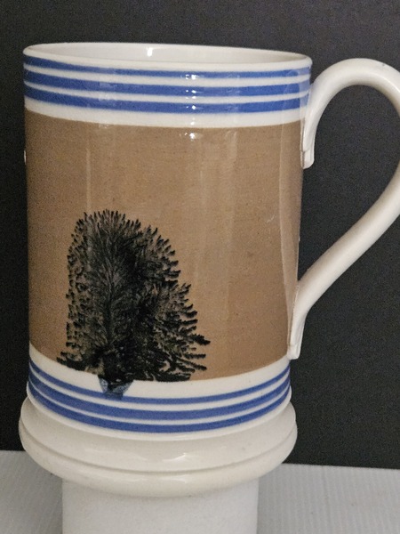Large English Mocha Mug with Seaweed
