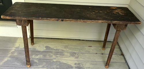 Late 18th/ Early 19th C Black Bench Rosehead Nails