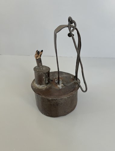 Antique 19th Century Tin Hanging Whale Oil Lamp