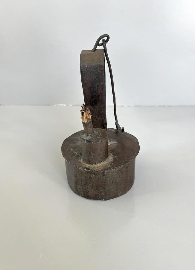 Antique 19th Century Tin Hanging Whale Oil Lamp