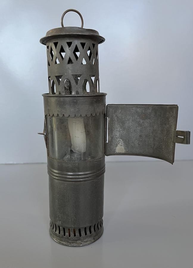 19th Century Tin Travel Candle Light