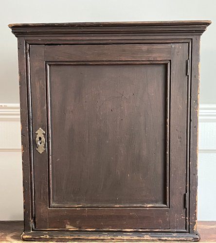 Antique 18/19th C Recessed Panel Hanging Cupboard