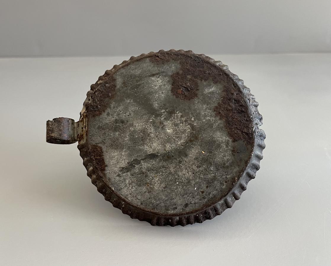 Antique Early 19thC Flat Tin Candle Holder