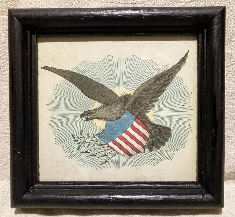 Eagle with shield engraving