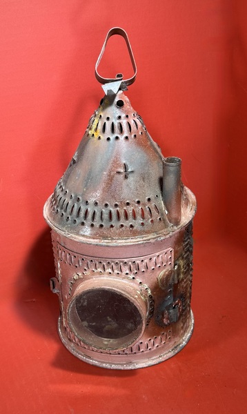 25-138 Wrought Sheet Iron Pierced “Revere” Lantern