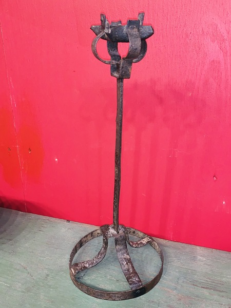 21-286 Early Primitive 4-Wick Table Oil Lamp