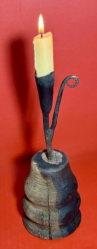 25-039 Early Hand-Wrought Iron Candle Socket