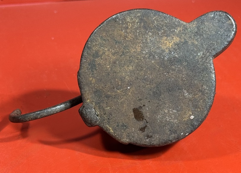 24-058. Heavy Cast Iron Miner’s Betty Lamp